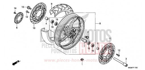 ROUE AVANT CB600FD de 2013